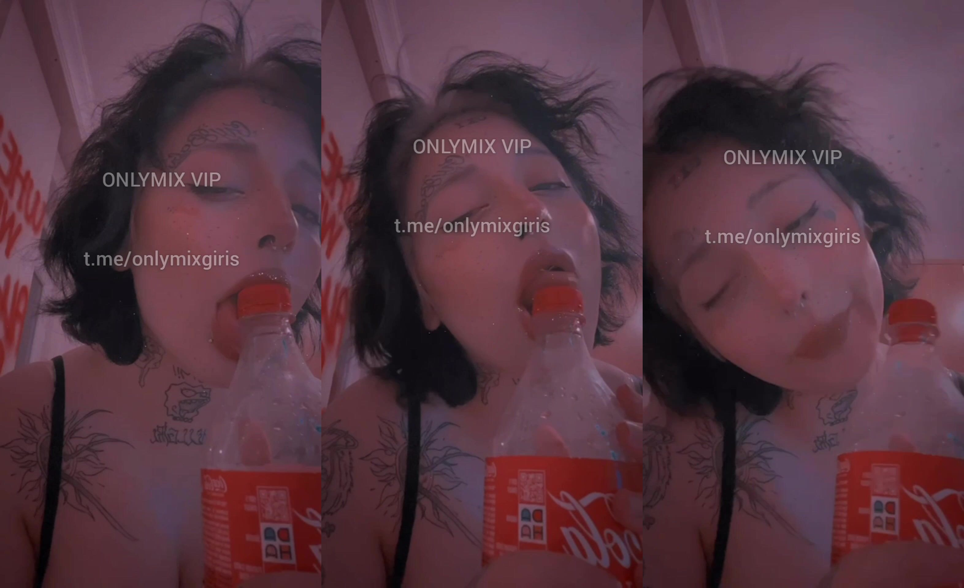 Kola şişesine sakso antrenmanı