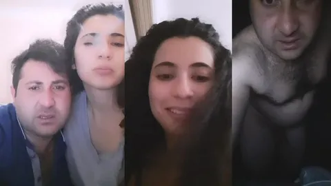 Çılgın çift yayın açmışlar skişmek için