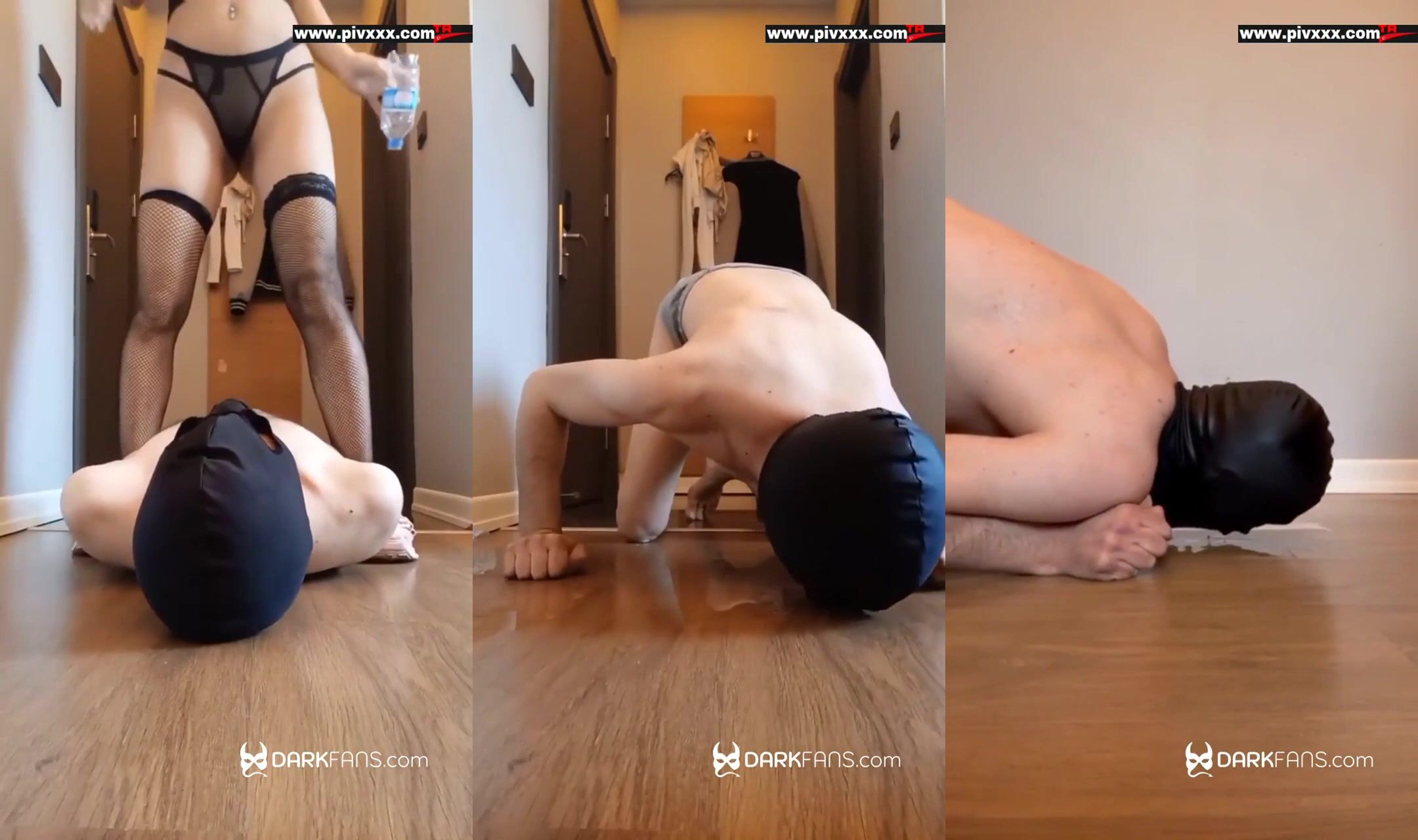 Türk Sahibeden Köleye Acımasız Çiş Aşağılaması ve Ezme Seansı