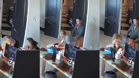 Malikanesindeki Sekreteri Kimse Yokken Masa Başında Sikiyor