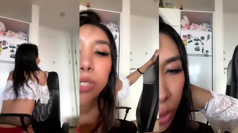 Lolla Tango İfşa Sandalyeye Oturmuş Kırmızı İç Çamaşırıyla Sallıyor