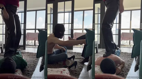 Topuklu ayakkabılı, spor ayakkabılı, çoraplı, atlayarak, zıplayarak her türlü çiğnedim • Mistress İpek