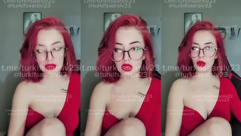 Madam Naz İfşa Nude Yayın Kırmızı Ateşli Elbisesiyle Dekolte Verip Azdırıyor