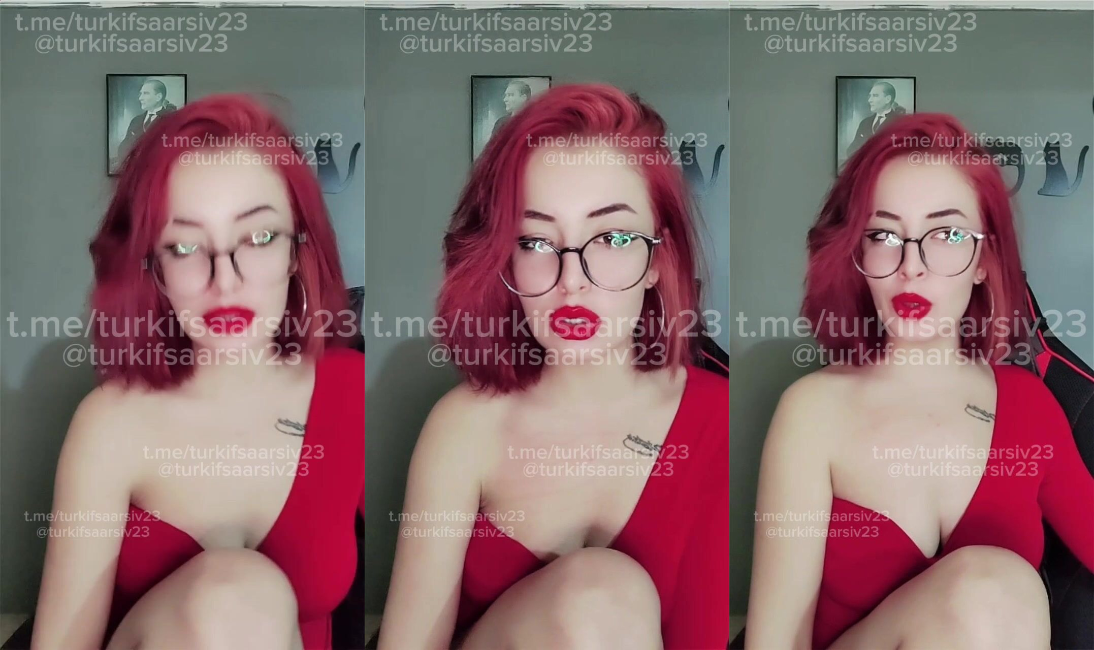 Madam Naz İfşa Nude Yayın Kırmızı Ateşli Elbisesiyle Dekolte Verip Azdırıyor