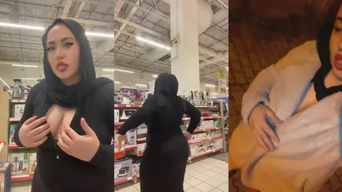 Türbanlı Hazal Kılınç Mağazada Teşhir