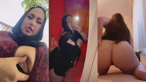 Türbanlı Hazal Kılınç Aynada Selfie Çekip Memelerini ve Kalçalarını Açıyor