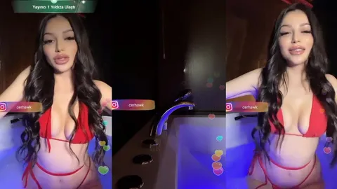 Cerhawk Kırmızı Bikiniyle Jakuzide Deli Hareketler Yapıyor Canı Sıkılmış