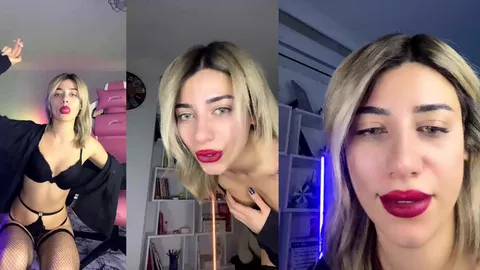 Tango Açi Siyah İç Çamaşırıyla Poz Verip Teşhir Ediyor