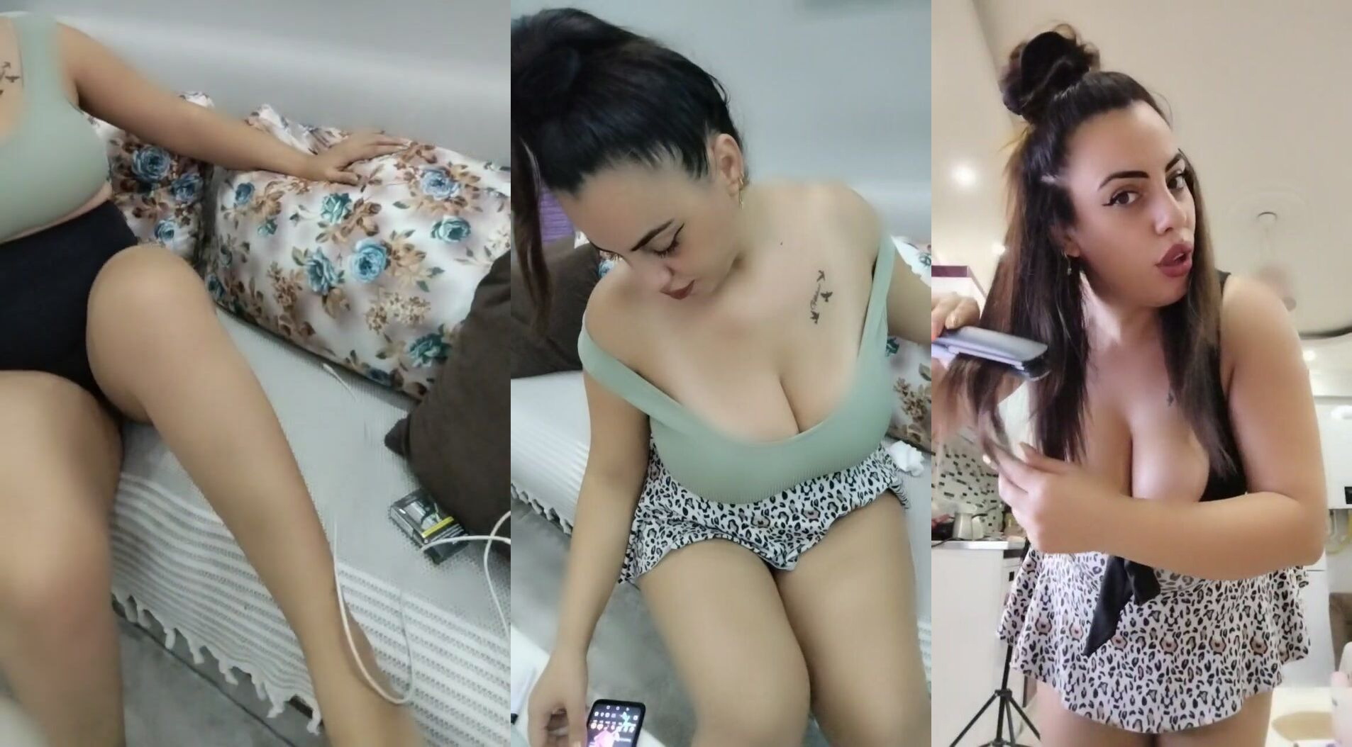 asil hatun tangoda filtrelerle oynayıp göğüs dekoltesini gösteriyor