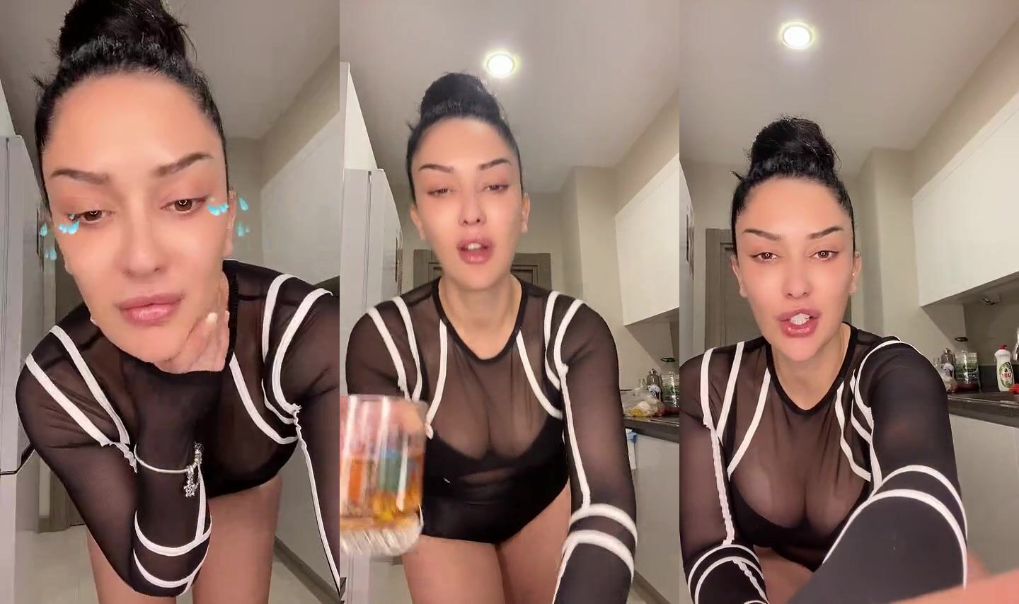 Zemheri Tango mutfakta parmaklarıyla oynuyor