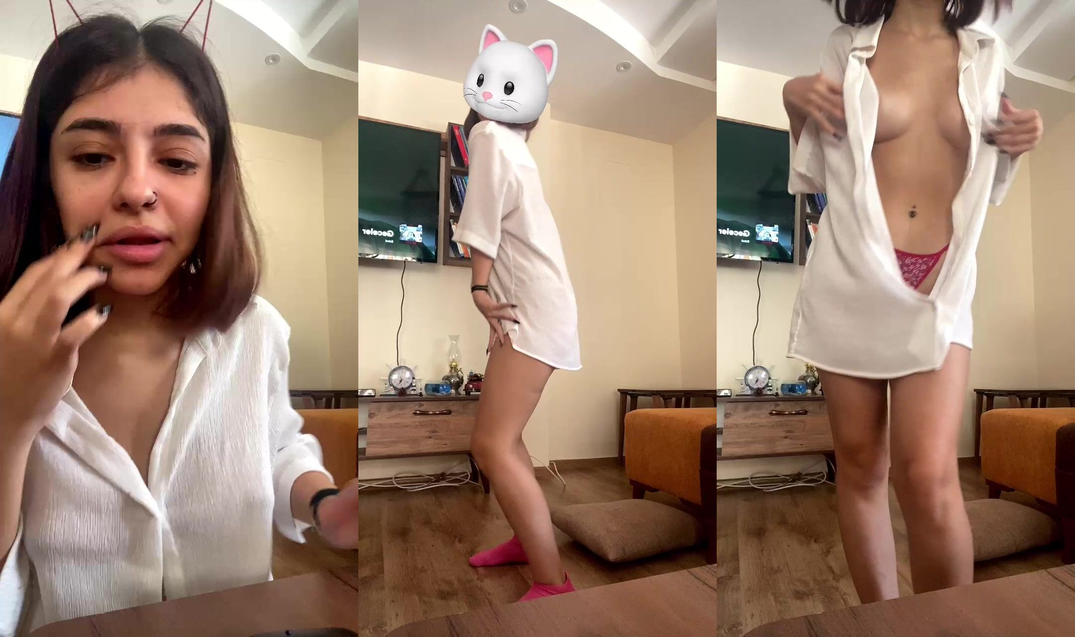 Amelya Tango Yayında Sevgilisiyle Göğüslerini Kapatarak Azdırıyor