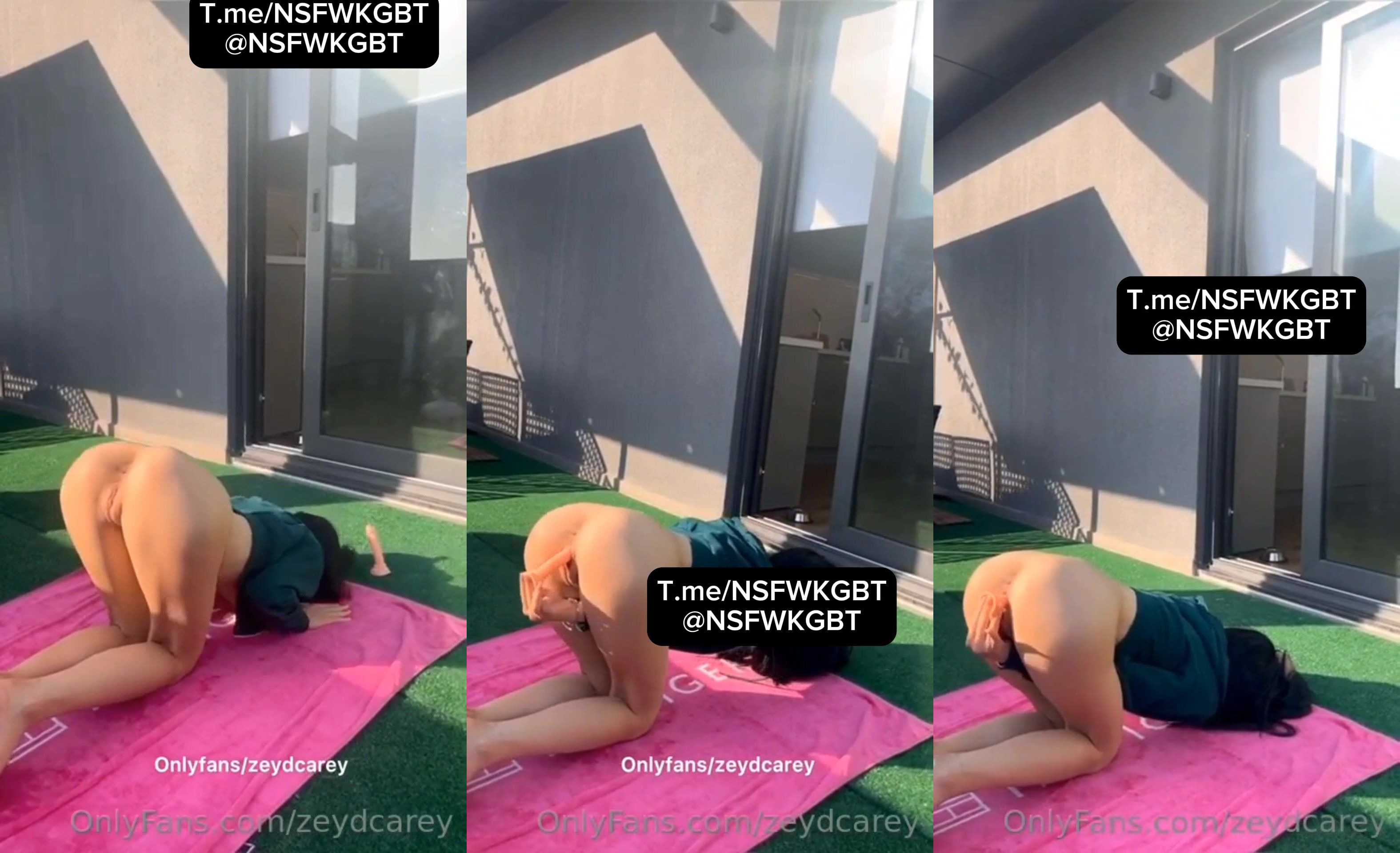 Zeydcarey Alya Vural balkonda kalçalarını sergiliyor