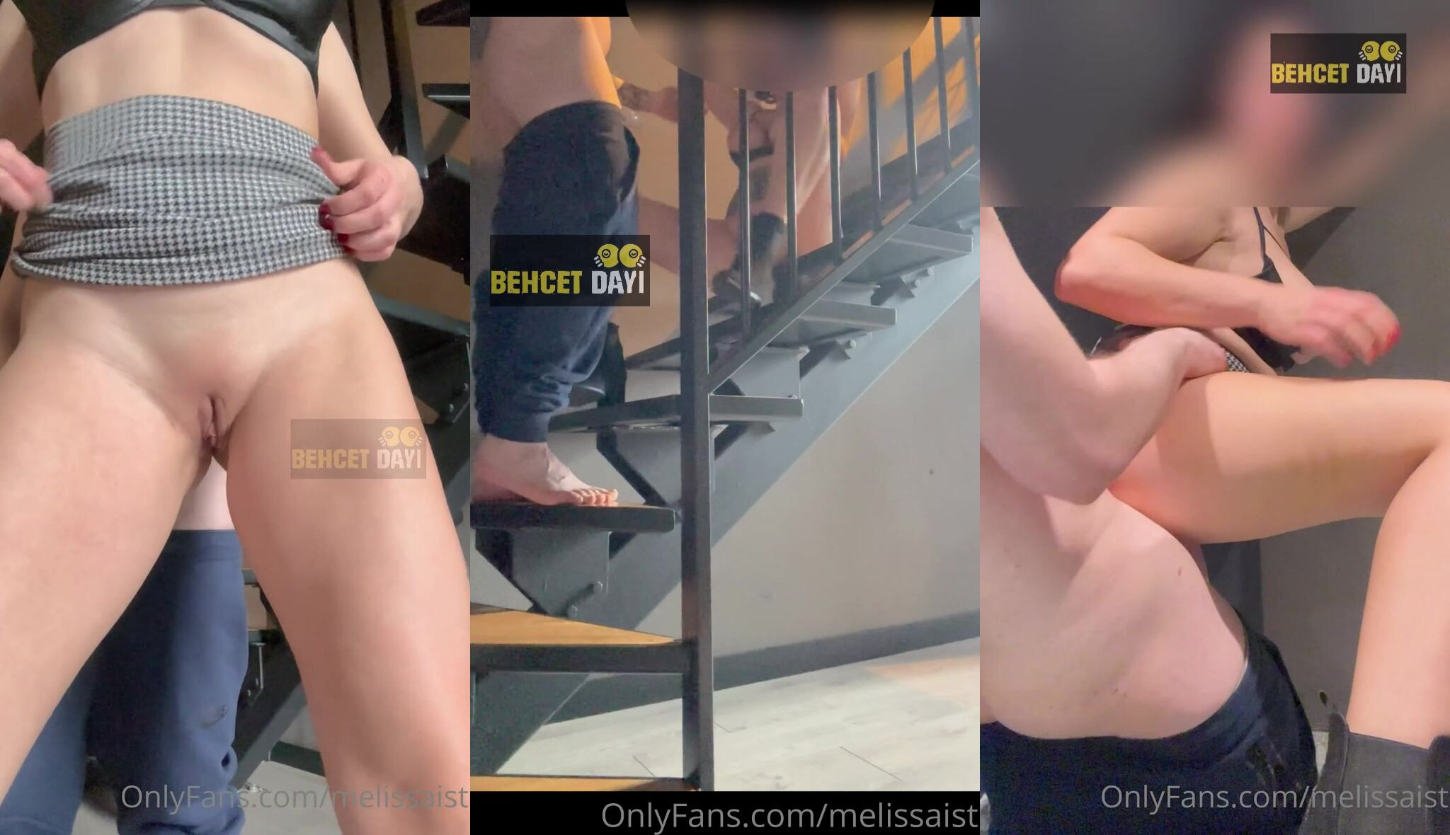 melisaist merdivenlerde amını açıp sevgilisiyle sikişiyor