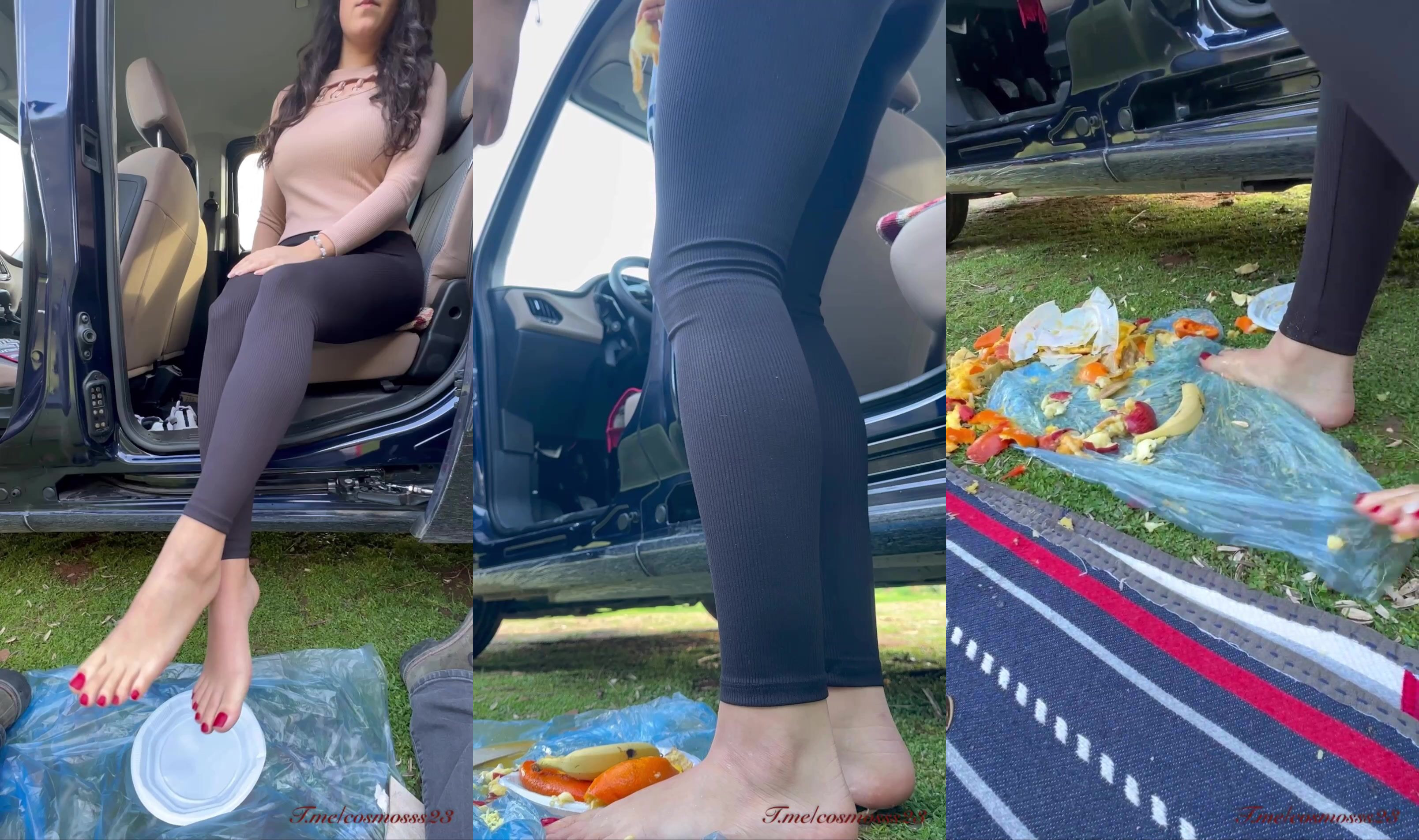 Açık havada meyve ezmece