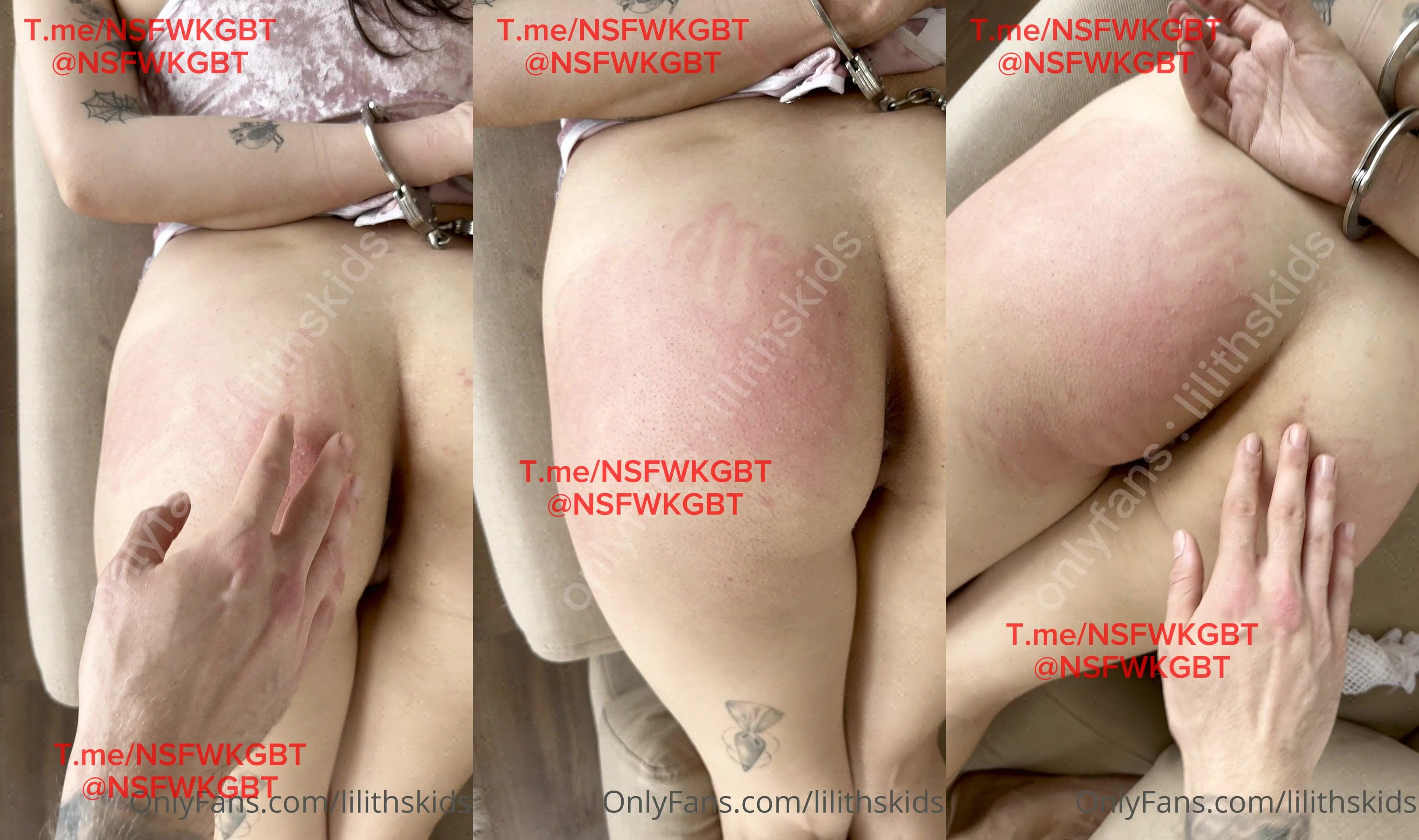 Lilithskids kelepçeli halde kıçını kızartıyor, el gezdiriyor