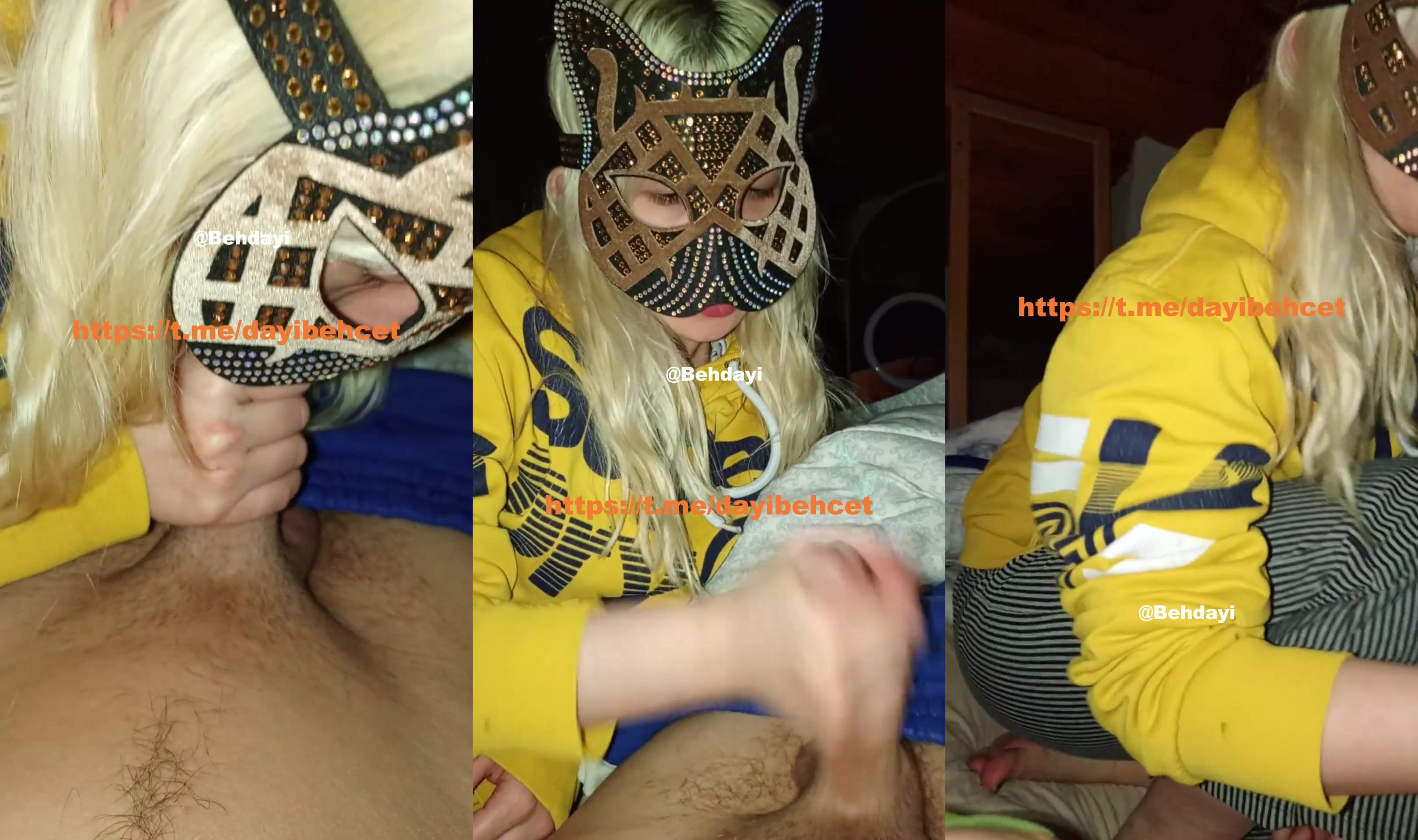 zerra deren maskeyle sakso çekip yalıyor