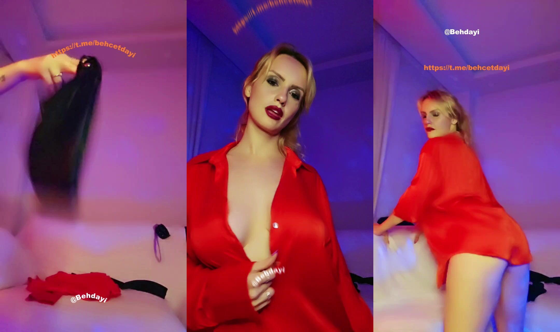 Ece Hub sarışın bomba gibi webcamde soyunup azdırıyor