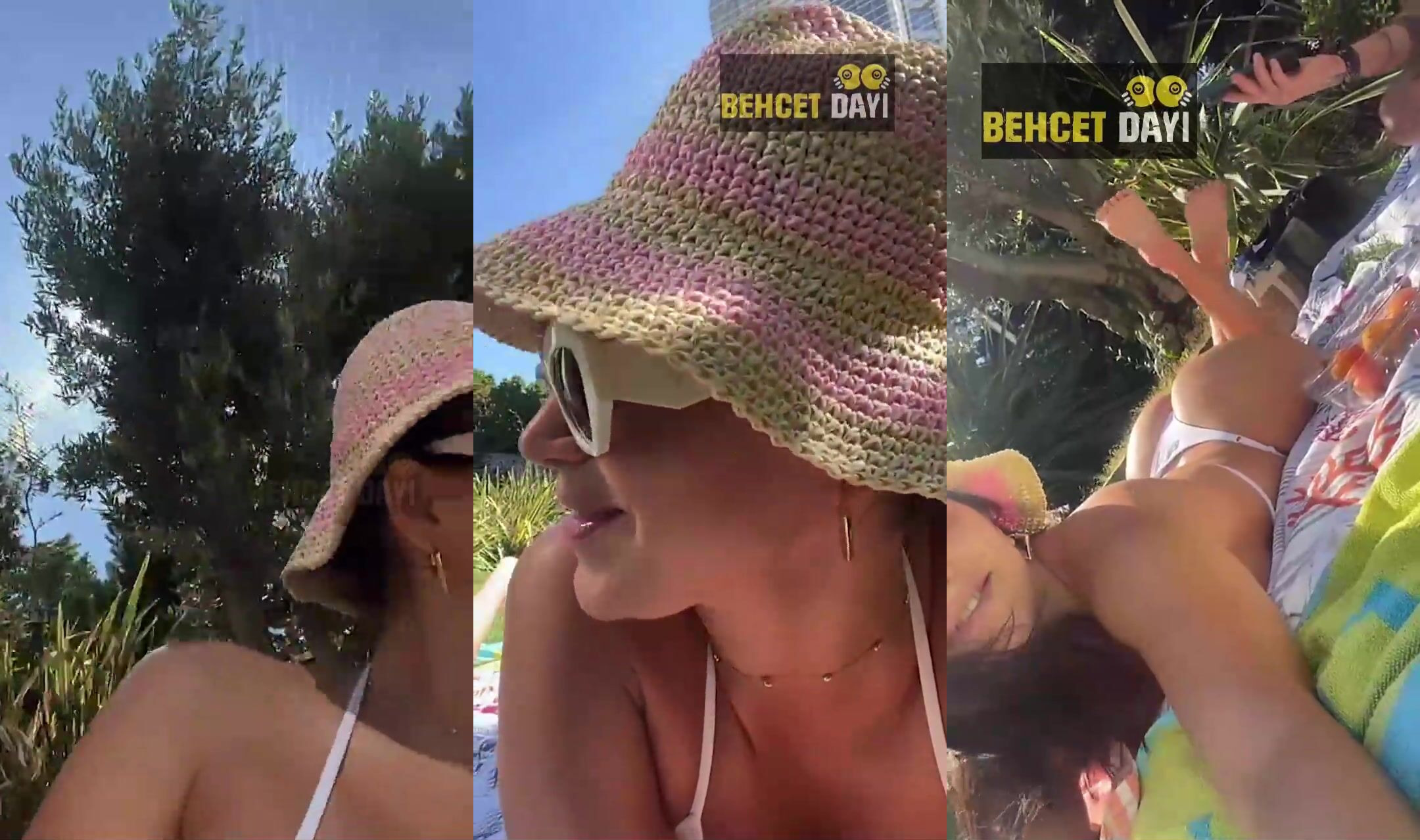 Serpil Cansız bahçede bikinili seksi pozlar veriyor