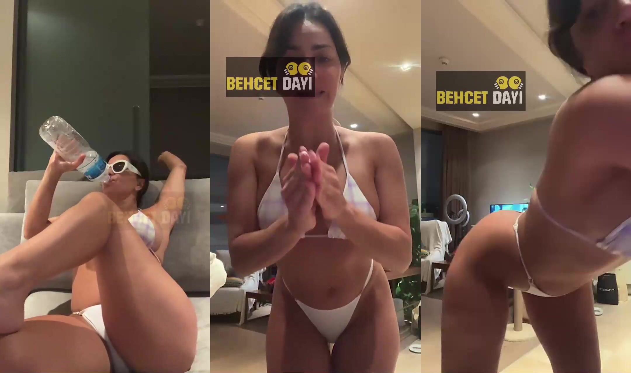 Serpil Cansiz bikiniyle kalçasını sallayıp parmaklıyor