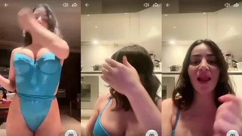 Serpil Cansiz mavi tangasıyla webcamde kalçalarını sallıyor