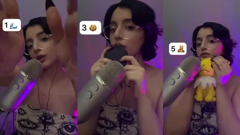 Senadeska ASMR mikrofonu yalayıp emiyor Pikachu ile