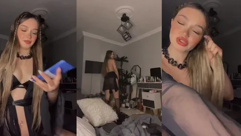 ceydaria siyah transparanla dans edip götünü açıyor