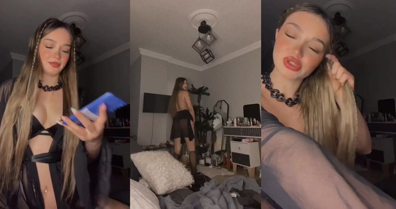 ceydaria siyah transparanla dans edip götünü açıyor