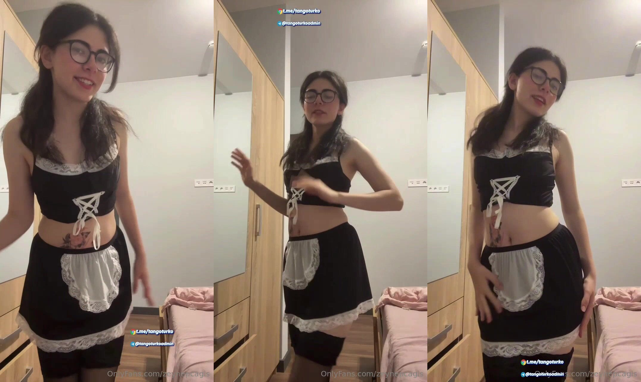 ayça çağan onlyfans videosunda hizmetçi kostümüyle götünü açıp sergiliyor