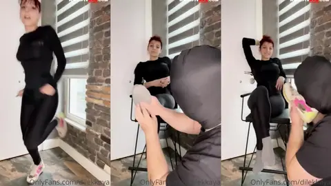 Dilek Kaya kokmuş çoraplarını koklatıyor
