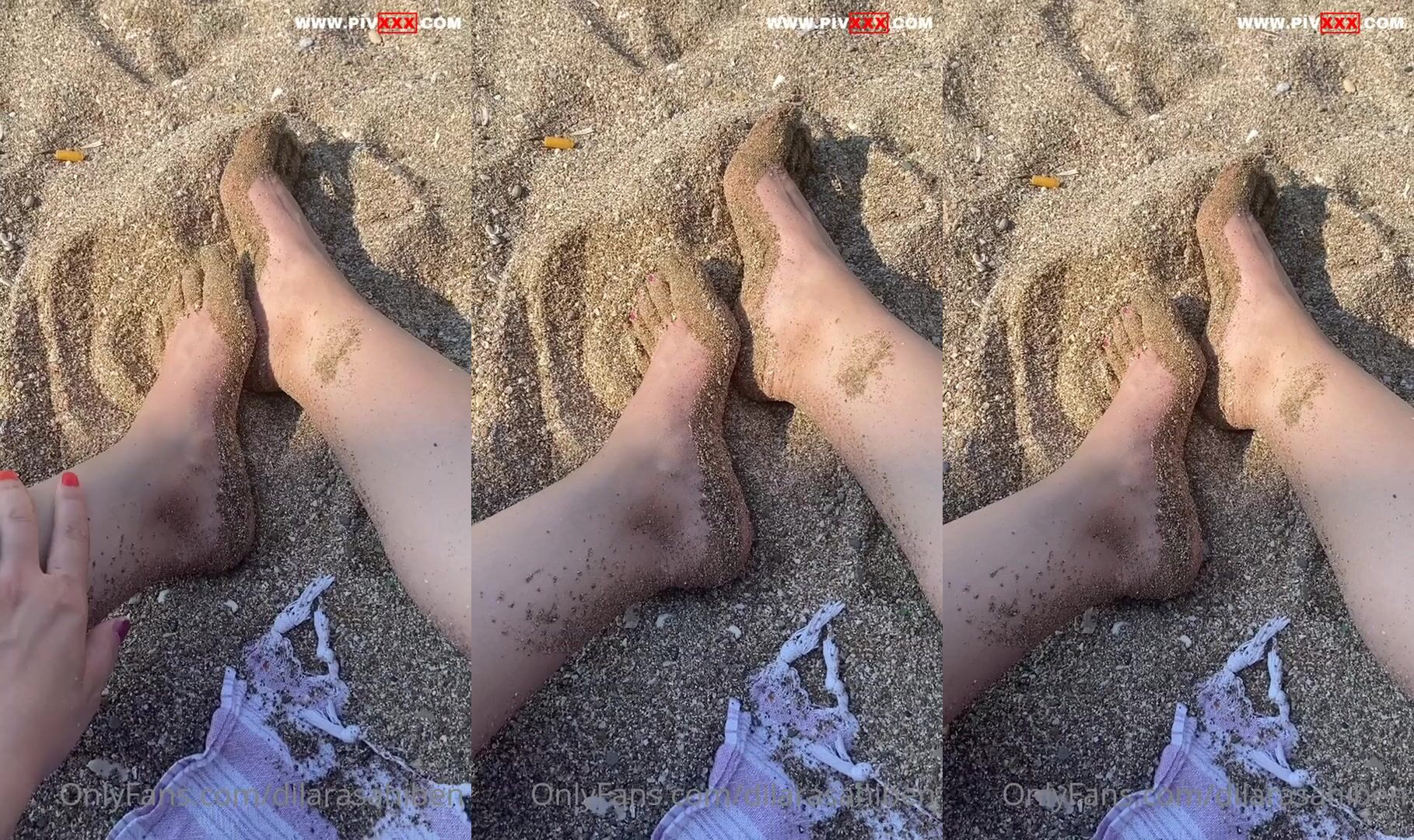 Kumun içindeki ayaklarım