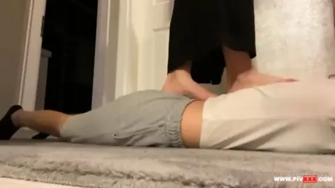 Trample session with female slave