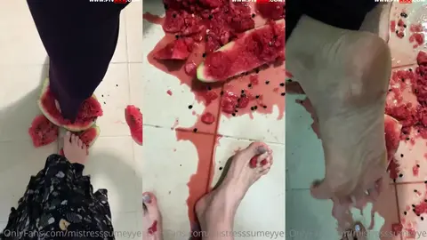 Fruit crush video with double mistress