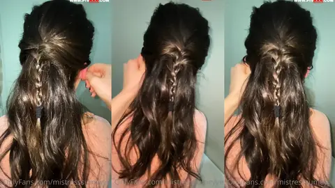 Dişi köleyle kulak çekme videosu