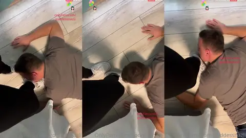 BEYAZ SPOR AYAKKABILARIMI DİLİYLE TEMİZLEDİ EZİK KÖLEM