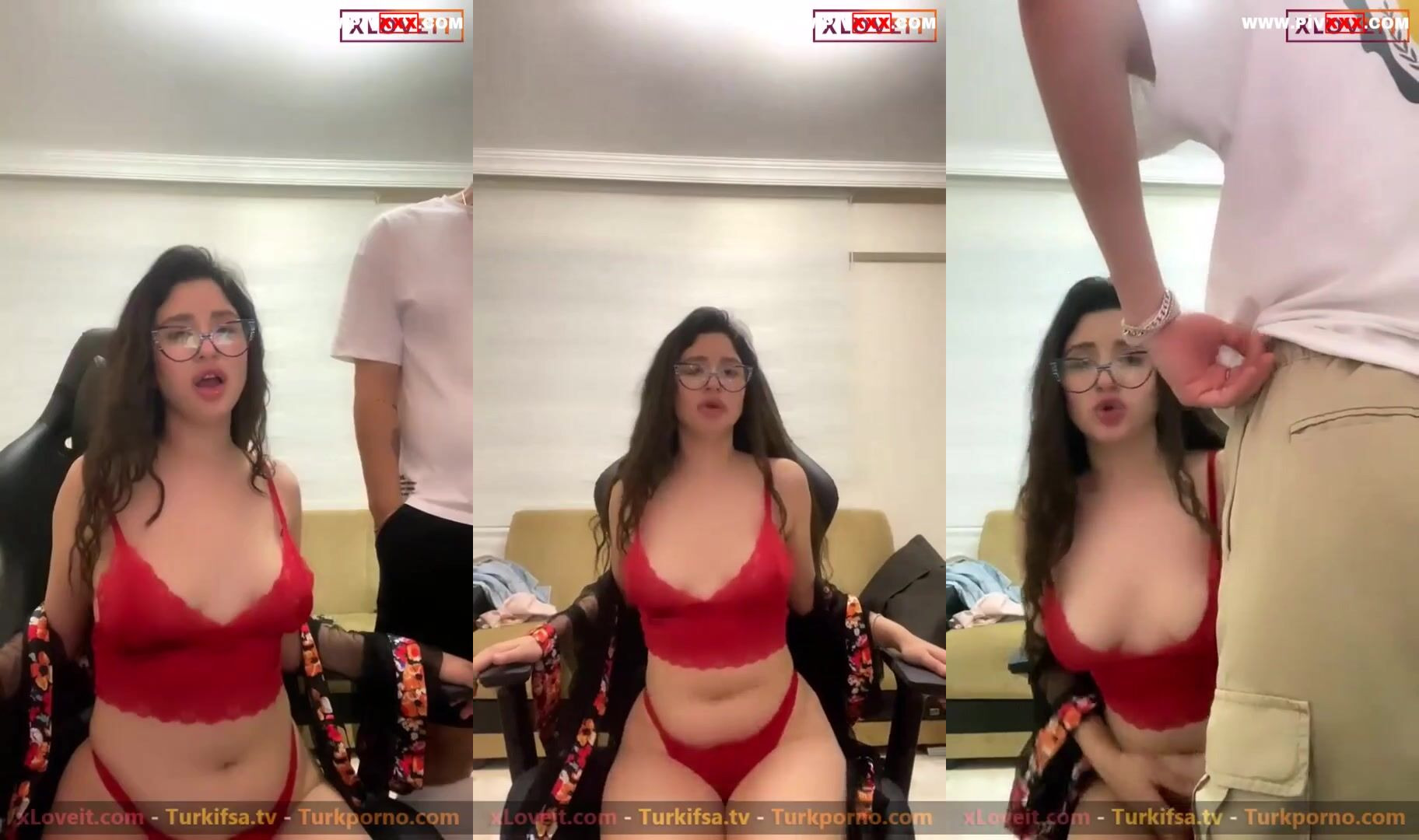Angel Barbie Ifşa Yayında Yanındaki Elemana Sakso Çekti