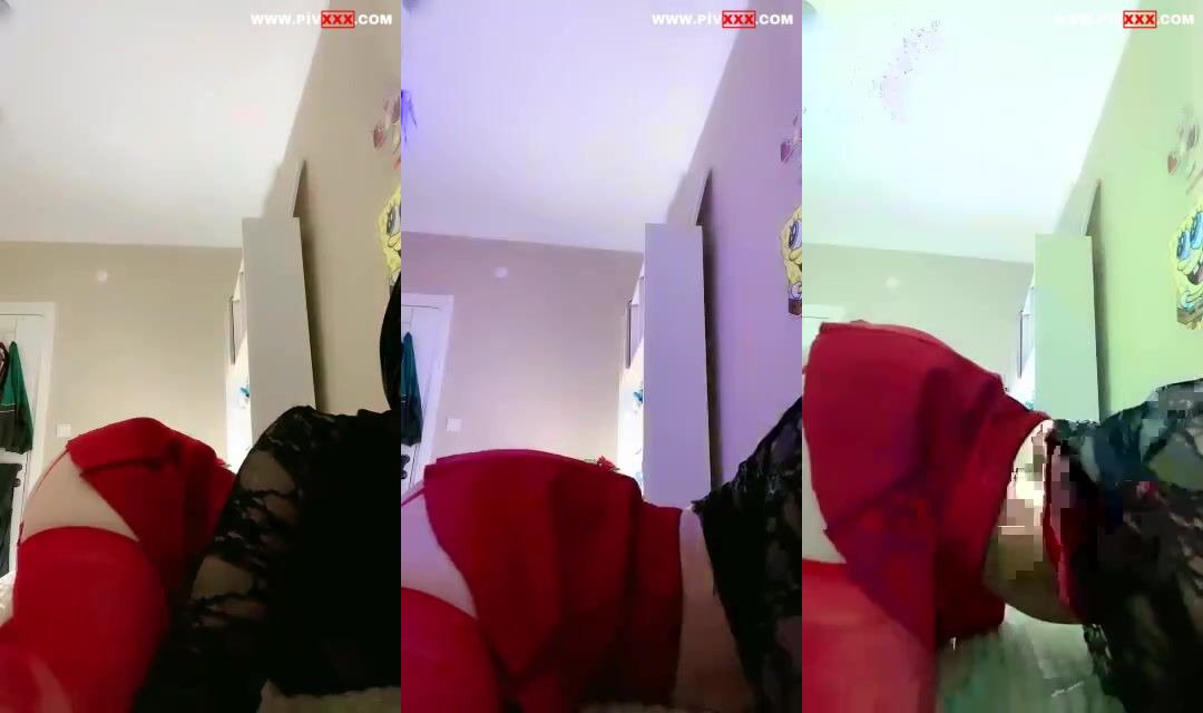Turbanli Boncuk Türbanlı Boncuk Ifşa Kırmızı Mini Eteğiyle Götünü Sergiledi
