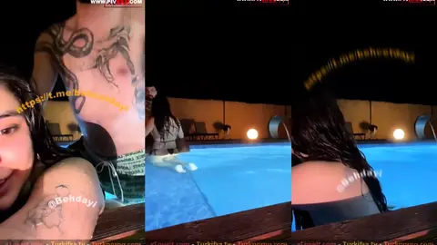 Tango Doa Ifşa Akşam Havuzda Partnerine Sakso Çekti
